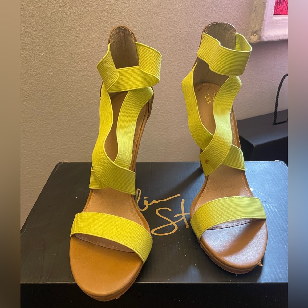 Yellow & Brown Heels